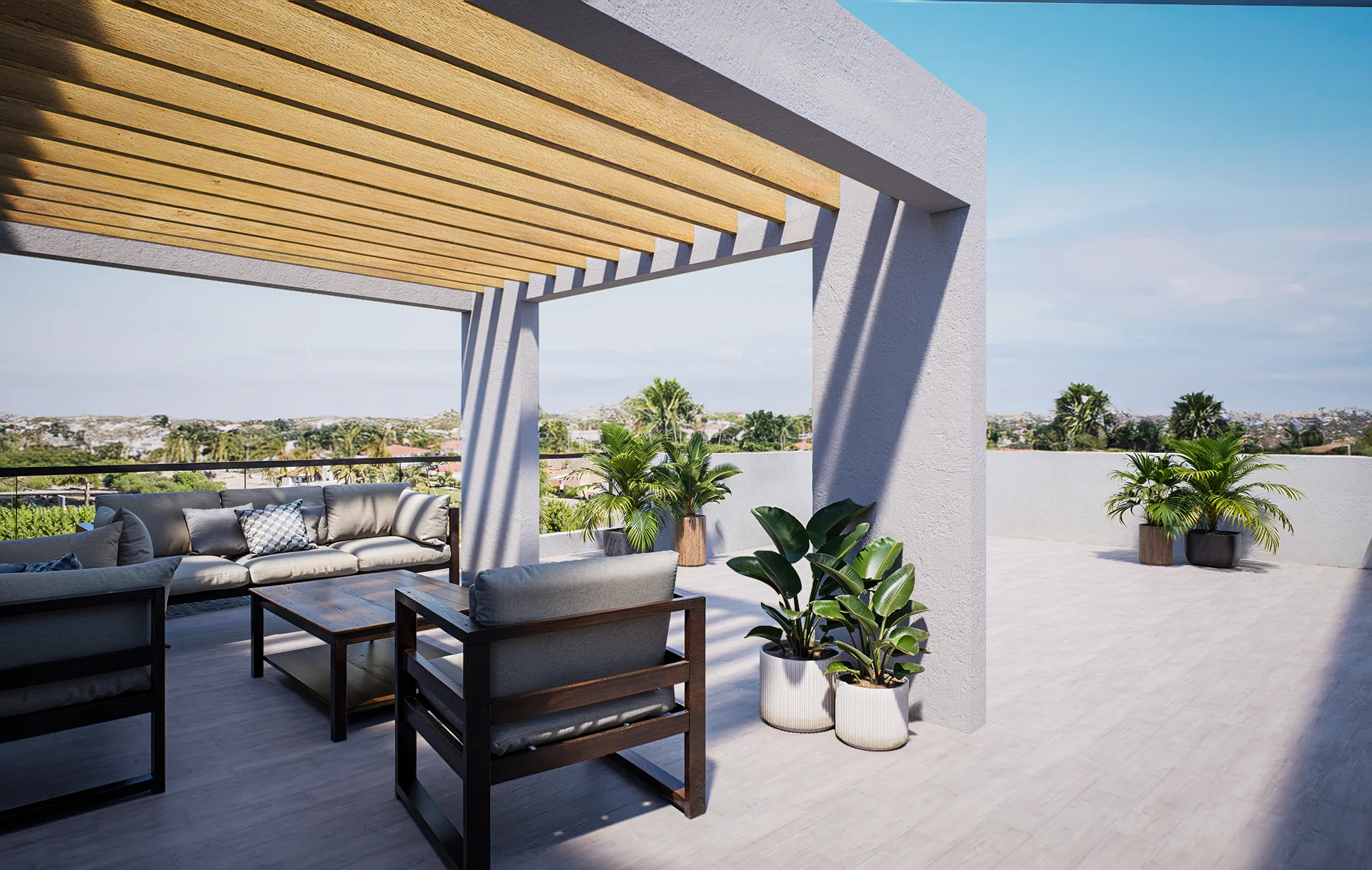 Private terrace at Brisas Residences